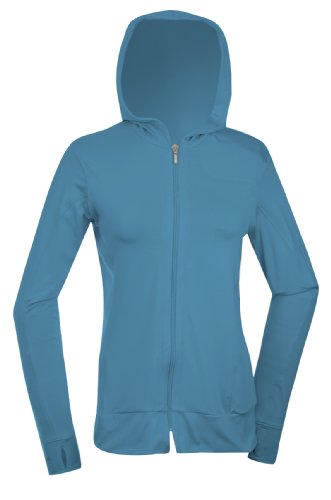SportHill Women's Crescent Hoodie (Lagoon/Silver), Large