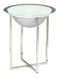 Product details for Adesso Artemis Light Glass Top End Table, Steel