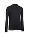 Under Armour Boys' ColdGear Armour Fitted Mock Shirt, Black /Steel, Youth Large