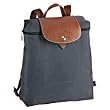 Longchamp Les Pliages Zippered Backpack, Graphite