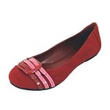 Qupid Flat Red Ballerina Style Casual Dress Shoes Sadiya-03