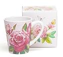 Beautiful Rose Design Coffee Mug/Cup With Gift Box Inexpensive Gift