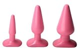 Pink Butt Plug Set - 3 Piece Kit