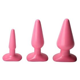 Pink Butt Plug Set - 3 Piece Kit: Health &amp; Personal Care