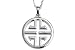 Wish-Ti Titanium Oriental Pendant with Black Weaved Leather Cord