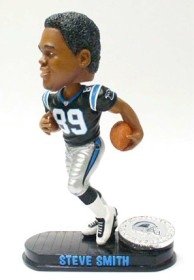 Carolina Panthers Steve Smith Forever Collectibles Black Base Edition Bobble Head