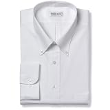 Van Heusen Bigman Dress Shirt- Pinpoint Solid Button Down Collar
