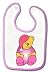 Personalised Children's Bibs Pink Sleepy Teddy