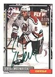 Peter Stastsny, New Jersey Devils, 1990 Score Autographed Card