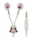 Lucky Ladybug Ear Bud Whit Cord Colored Enamel Bright and Cheerful