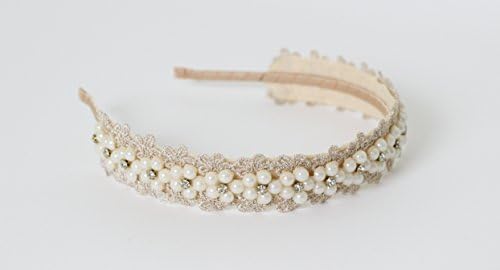 Great Gatsby / Flapper Inspired Fashion Headband / Hairband Flower Design with Faux Pearls & Rhinestones