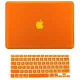TopCase 2 in 1 Rubberized ORANGE Hard Case Cover and Keyboard Cover for Macbook Pro 15" A1286 with TopCase Mouse Pad