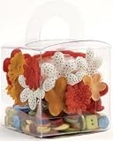 Making Memories In Bloom Blossoms and Buttons 160 Pieces/Boxed, 40 Paper/20 Felt Flowers and 100 Buttons