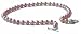 BoBijou Ladies Classic Necklace of Pink Pearls with T-bar and Circle Clasp