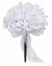 White Silk Rose Toss Bouquet - Wedding Bouquet