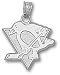 Pittsburgh Penguins Solid Sterling Silver Skating Penguin 5/8'' Pendant