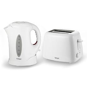 Hinari HGP140 White Kettle and 2 Slice Toaster Pack