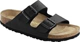 Birkenstock Slipper   Arizona   aus Birko-Flor in basalt mit schmalem Fussbett und Weichbett