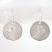 Round Leaping Frog Dangle Earrings in Matte Finished Sterling Silver, #8739