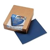 GBC Linen Weave Standard Presentation Covers, Non-Window, Square Corners, Navy, 200 Pieces Per Box (9742450)