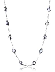 Honora "Crush" Black Freshwater Cultured Pearl Link Necklace, 36"