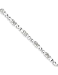 Sterling Silver Diamond Bracelet, Best Quality Free Gift Box Satisfaction Guaranteed