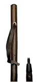 walking Stick- Bronw Chestnut. This natural chesnut wood hiking staff is a walnut staing with a genuine leather strap. This walking staff has approximately 50 inches lomg with combi spike tip.