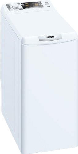Siemens WP12T443 Waschmaschine Toplader / A+ B / 197 kWh/Jahr / 1200 UpM / 6 kg / 9450 liter/Jahr / AquaStop / Hemden/Business Programm / wei&szlig;