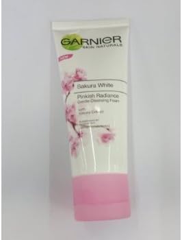 Garnier Skin Naturals Sakura White Pinkish Radiance Gentle Cleansing Foam with Sakura Extract 50 Ml. (1.69 Oz) by Siamsearch