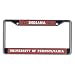 Indiana University of Pennsylvania Crimson Hawks Frame License Plate Color