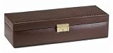 Search : Mens 6 Watch Box. Sleek Brown Leather Jewelry Case with Lock by RaGar