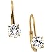 Stunning! 14k Yellow-gold Pair 5.00MM=1 CT TW Cubic Zirconia earrings