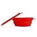 Collapsible Silicone Bowl for Camping - Food-grade & Space-Saving, Red - by Not Just A Gadget
