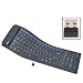 104-Key Wireless Flexible Roll-Up Silicone Multimedia Keyboard (Gray)