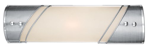 Access Lighting 62064-BS/FST Rolo 1-Light ADA Wall/Vanity Fixture, Brushed Steel Finish with Frosted Glass Shade