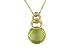 14k Yellow Gold, Diamond and Lemon Quartz Pendant with Chain, (.01 cttw, HI Color, I1-I2 Clarity), 1