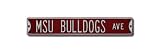 MISSISSIPPI STATE BULLDOGS MSU BULLDOGS BLVD AUTHENTIC METAL STREET SIGN (6 X 36)
