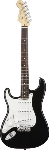 31Lo68DE1mL Fender American Standard Stratocaster® Left Handed Electric Guitar, Black, Rosewood Fretboard