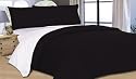 Complete Double, Reversible Black/ White, Duvet Cover and Fitted Sheet Bed Set by Viceroybedding