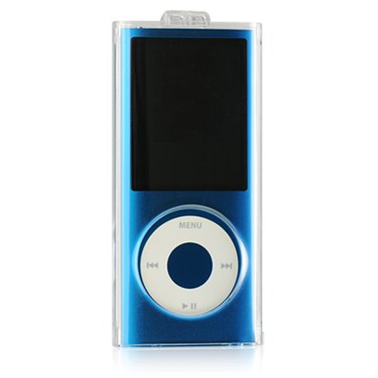 Crystal Clear Transparent Snap-on Cover Case Cell Phone Protector for Apple Ipod Nano 4th 4 Generation Chromatic + Belt Clip + Lanyard