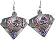 New York Yankees Pewter Dangle Earrings NY