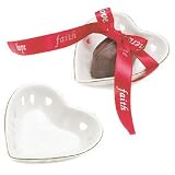 Heart Shape Glazed White Porcelain Saucers - 24 per package