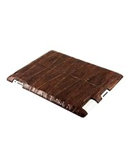 Brown iPad 2 Clip On Case - Genuine Chicken and Hen Skin Leather
