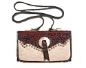 Western cowgirl LEATHER 3 fold wallet BAG purse NWT
