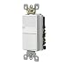 Leviton 6526-W 15-Amp 120V AC Combination Decora Switch with LED Guide Light, White