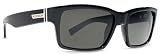 VON ZIPPER FULTON BLACK GLOSS PLASTIC SUNGLASSES by