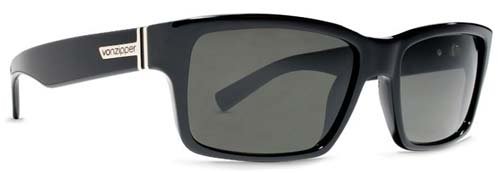 VON ZIPPER FULTON BLACK PLASTIC SUNGLASSES
