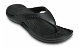 crocs Athens Thong Sandal,Black/Black,Men's 7 M/Women's 9 M