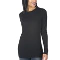 Mossimo® Black: Long-Sleeve Crew-Neck Tissue Tee - Ebony