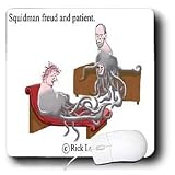 Londons Times Funny Medicine Cartoons - Squidman Freud And Patient - Mouse Pads